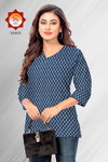 Denim Club Vol 1 By Imperia Pure Cotton Printed Tunic Ladies Top Wholesale Market In Surat